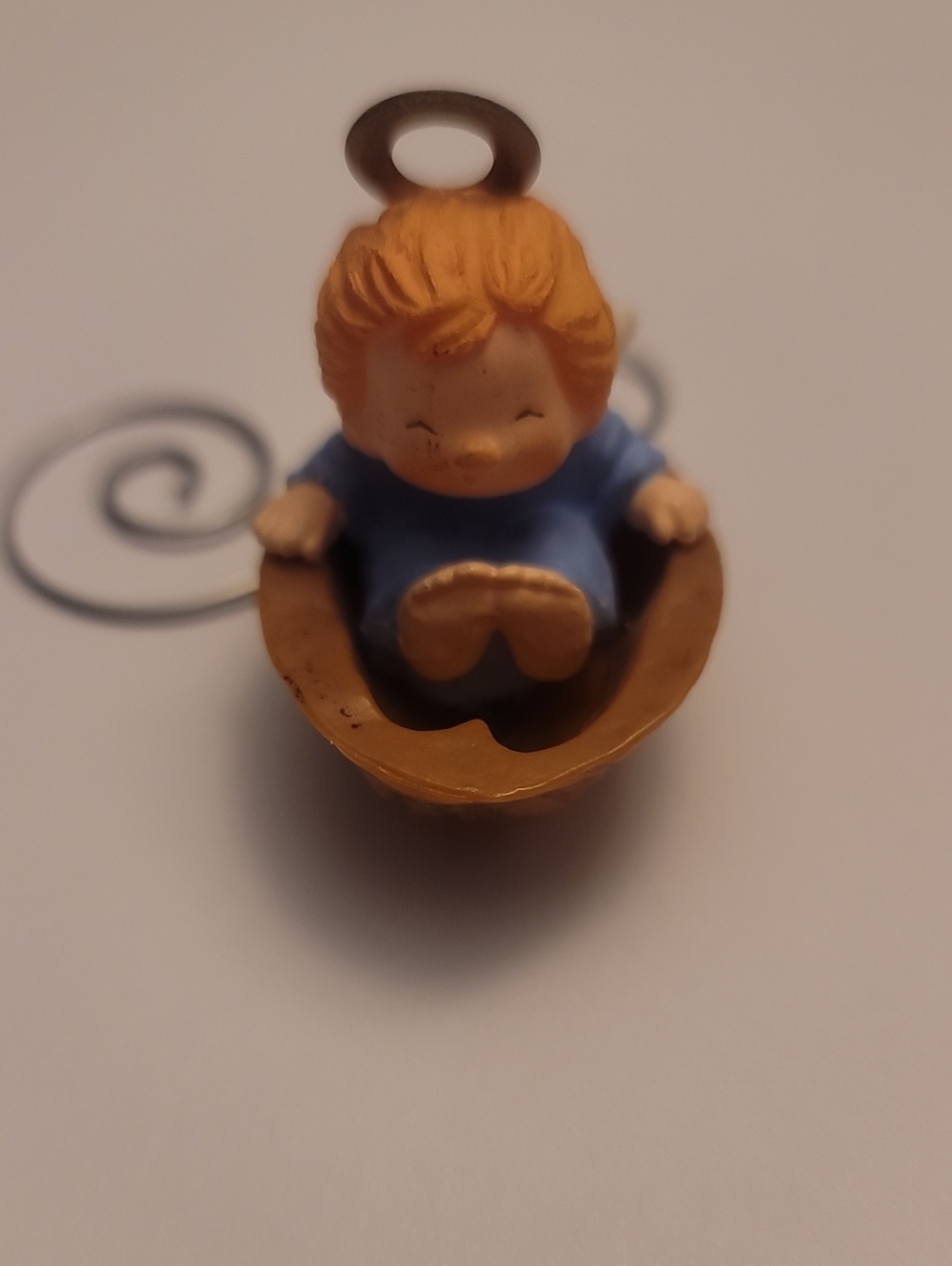Hallmark 1979 Christmas Ornament Angel Girl a Walnut Shell